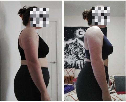 Jessica before and after transformation, Down 19 lbs in 3 months