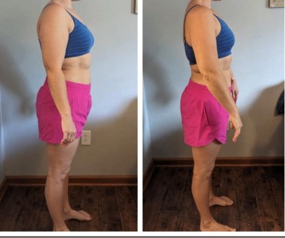 Melissa before and after transformation, Down 22 lbs in 3 months